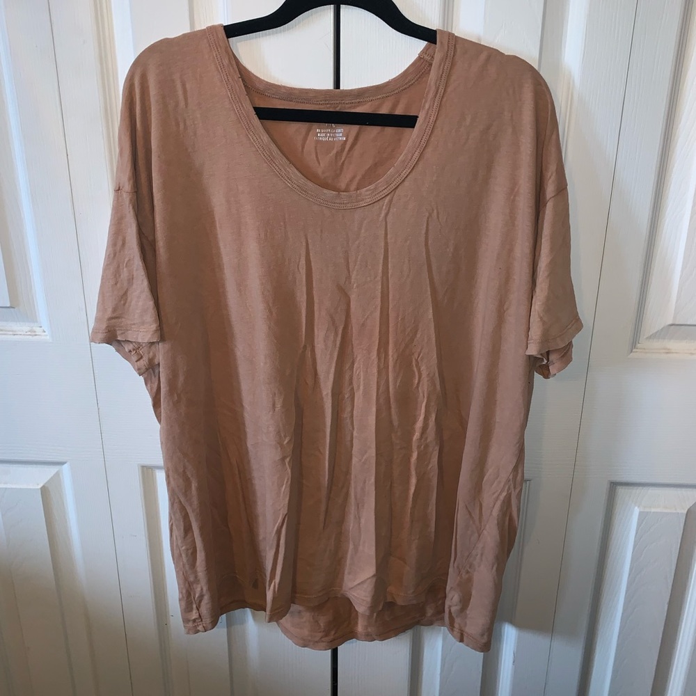 Distressed over size tee!